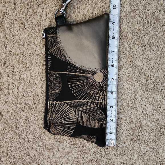 VTG ellu by Leslie Pozen•Made In USA •Ostrich Leather Wristlet - Picture 8 of 9